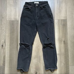 Abercrombie Curve Love Ultra High Rise Ankle Straight Jeans